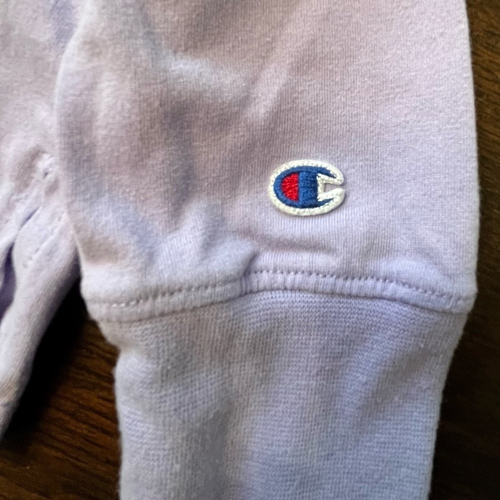 Champion Girls Purple hooded long sleeve tee size YS - Picture 5 of 8